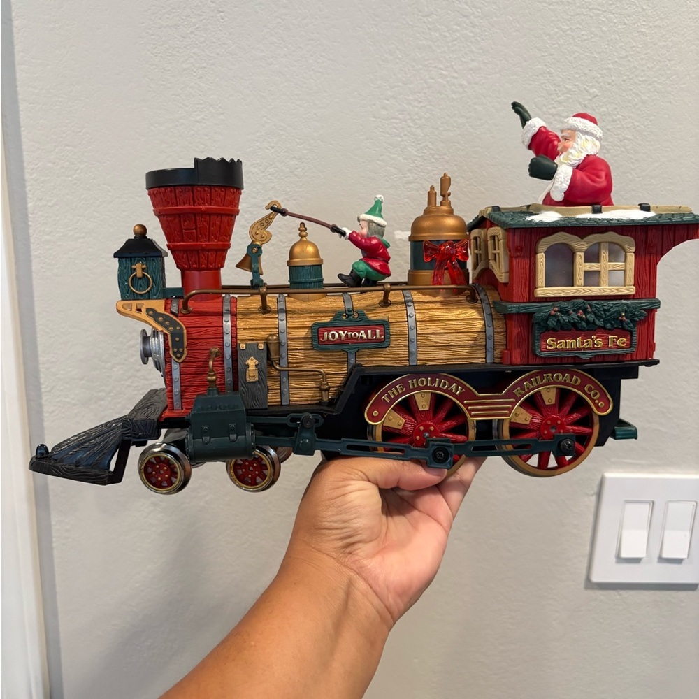 New Bright The Holiday Express Christmas Train Car #387 Santa's Fe "Engine" 1995 - Picture 2 of 16